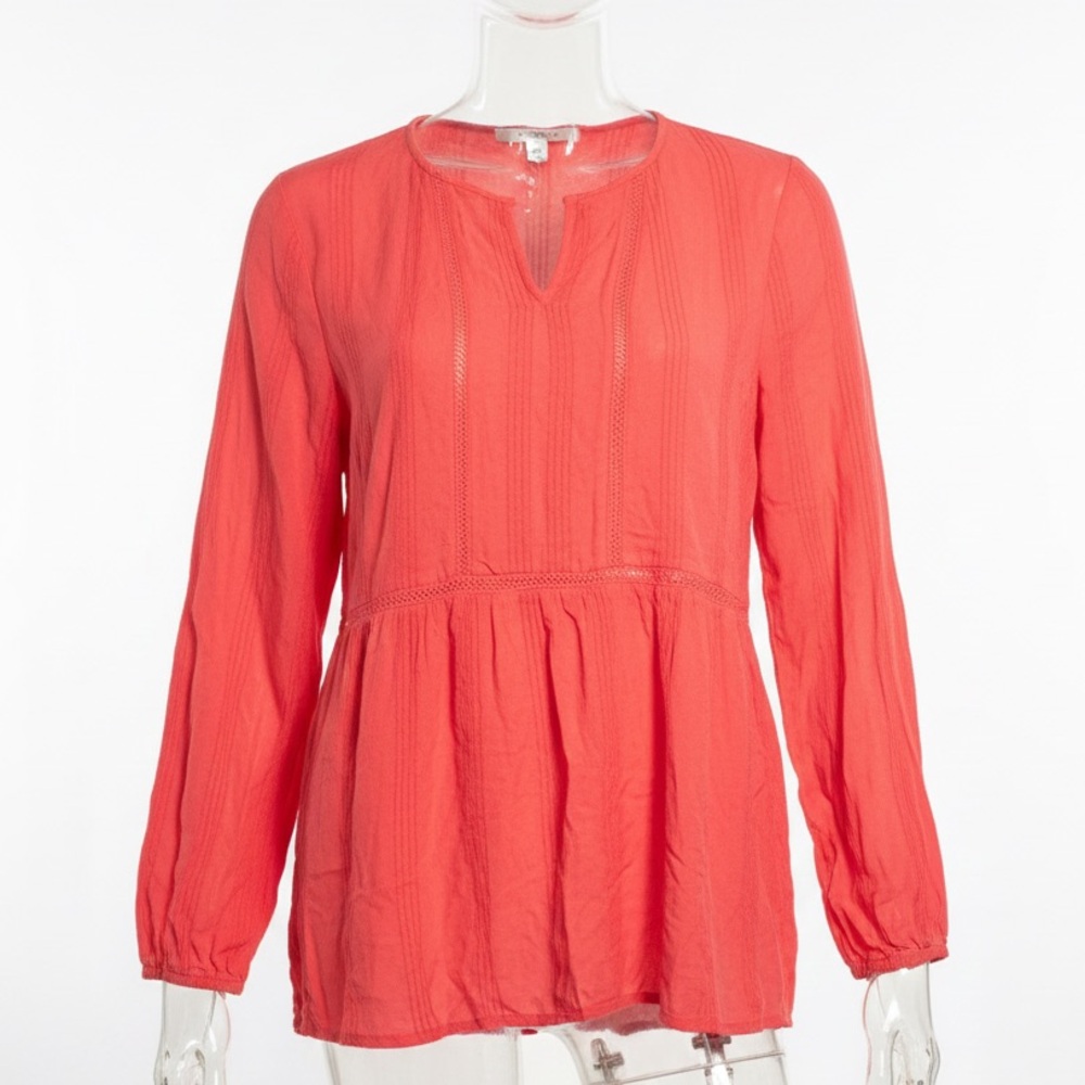Fever Vibrant Coral Blouse